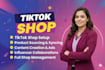 set up and manage tiktok shop, gmv max ads, and tiktok shop affiliate campaigns