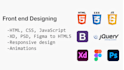 be your front end web developer using HTML, CSS, bootstrap