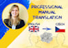 manually translate from english to czech and vice versa