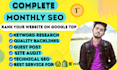 best complete monthly SEO service package for website top ranking