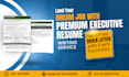 write executive resume, CV, cover letter, linkedin profile