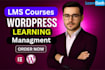 develop wordpress lms website with learndash lms, tutor lms
