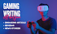 write news articles or game writing with perfect SEO