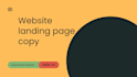 write your landing page and sales page copy
