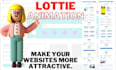 make custom lottie animation for web, presentation, and icon animation