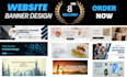 design a professional website banner or header in 1 hour