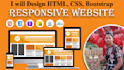 expert in web design  using html, css, bootstrap, js and php
