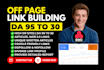 do killer off page SEO backlinks with high da link building