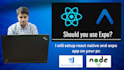 install react native with the expo cli on your system