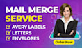 do mail merge, avery mailing labels, letters, and envelopes