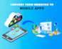 convert responsive websites into mobile app, android and IOS