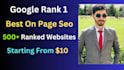 do best onpage SEO for wordpres and wix