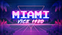 create miami vice 80s retro synthwave neon logo designs