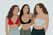 draw a minimalistic vector flat for your friends, familily
