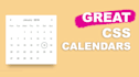 make calendar using HTML CSS javascript