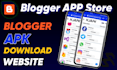 create an app download website with blogger