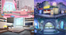 draw background for visual novel, environment,   and vtuber