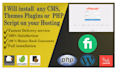 install any cms themes plugins or PHP script on your hosting