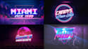 make 3d neon sign logo and 80s retro vaporwave style designs