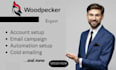 setup woodpecker account, cold email lead generation and integration