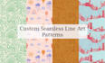 design a custom abstract line art pattern