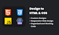 convert your design to HTML CSS react webpages