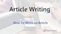 write scientific research based articles