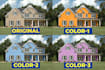 realistically change house, stucco, cabinet, door, trim, wall color in photoshop