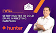 setup hunter io cold email marketing campaign