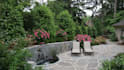 do backyard landscape design, pool, fireplace and garden design