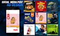 do creative social media post design, ads, and banner
