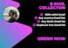 do email collection, web scraping, and research