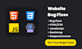 do HTML CSS bug fix, fix javascript, fix responsive design