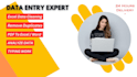 do data entry, data cleaning, excel, data excel work
