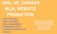 promote your mlm website, solo ads campaign, affiliate link promotion