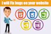 fix php, sql, html, css, javascript code