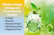 write related to climatic change, geology and environmental sciences