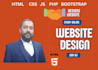 design a modern responsive website using HTML, CSS, js