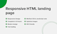 create a modern responsive HTML landing page