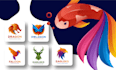 create modern animal gradient logo design