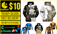 make surprising all over print hoodie, sweatshirt design