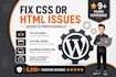 fix CSS HTML responsive design and website issues