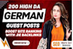 provide dofollow seo backlinks on german guest posts with high da link building