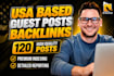 publish guest posts dofollow contextual seo backlinks on USA related websites