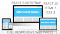 create frontend responsive web pages using react js