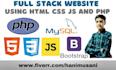 build  websites in PHP HTML CSS bootstrap and mysql