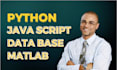 do matlab c cpp java python programming mysql html sql database javascript tasks
