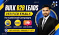provide bulk b2b leads and verified emails for cold email campaigns
