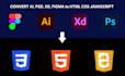 convert figma to html psd to html css responsive