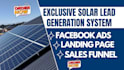 setup a solar lead generation system via facebook ads and landing page
